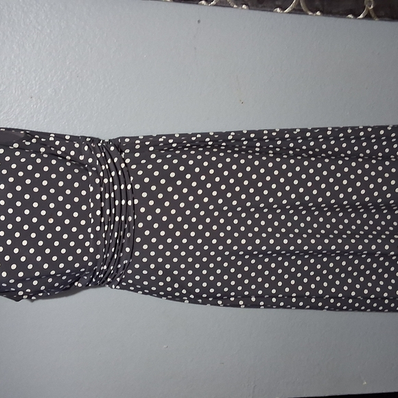 Lauren Ralph Lauren Gray Polka Dot Dress - Picture 9 of 13